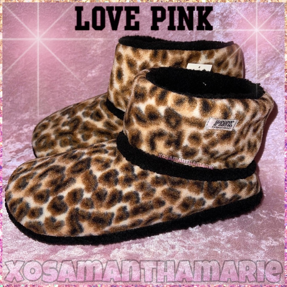 VS PINK Rare Leopard Booties